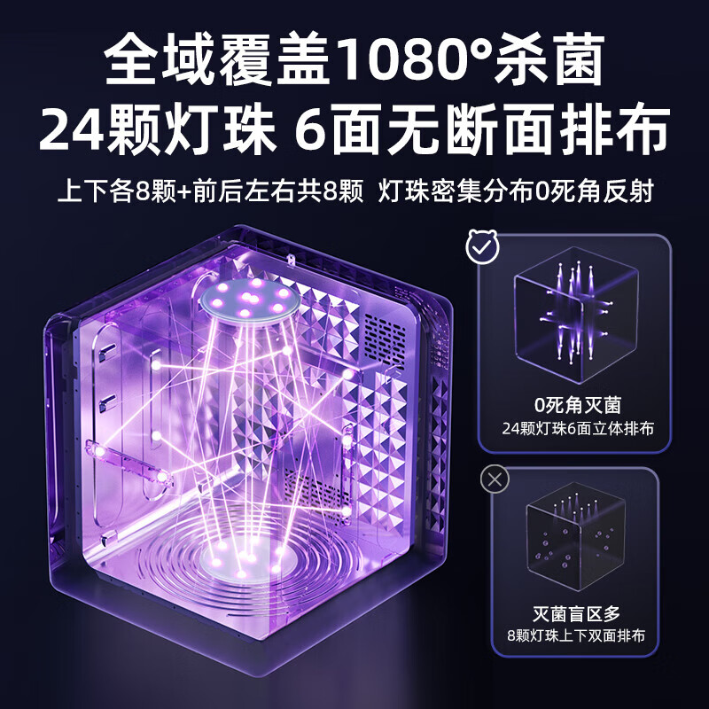 小熊(Bear)消毒锅婴儿家用小型紫外线奶瓶消毒烘干一体机调奶泡奶器喂养柜台 25L 紫外线消毒 ZTD25-B23D5高清大图