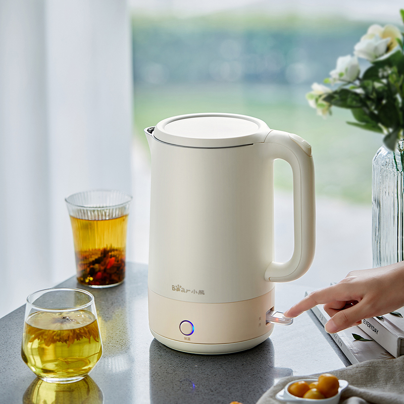 小熊烧水壶小型恒温保温一体自动家用办公室电热水壶官方无保温款