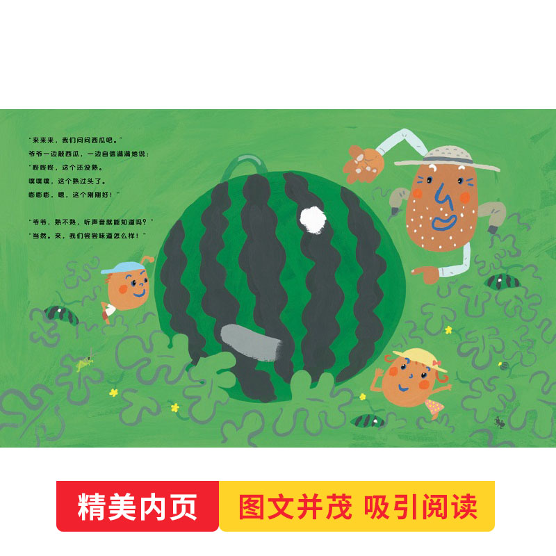 夏天的歌(精装) [正版]关于夏天西瓜的绘本西瓜游泳场今天是西瓜日等精装图画书幼儿园亲子阅读怎么能叫夏天为平凡而感恩因分高清大图