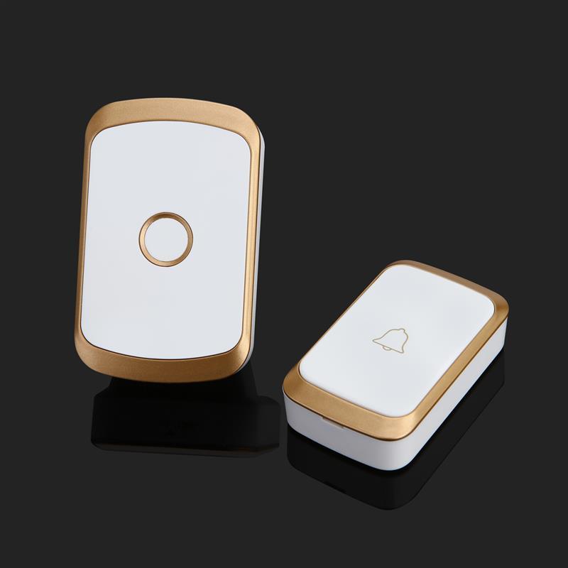 卡佳斯a20家用无线门铃电子音乐一拖一拖二无线门铃老人呼叫器金色