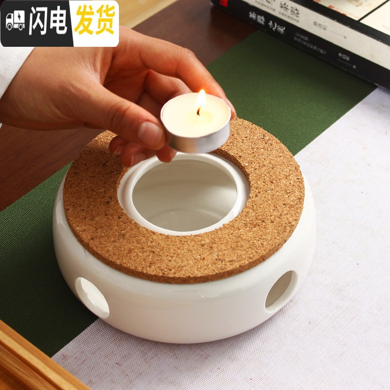 三维工匠花茶杯日式院蜡烛加热茶壶玻璃煮茶养生水果茶壶下午茶具套装 贵妃壶(800)高清大图