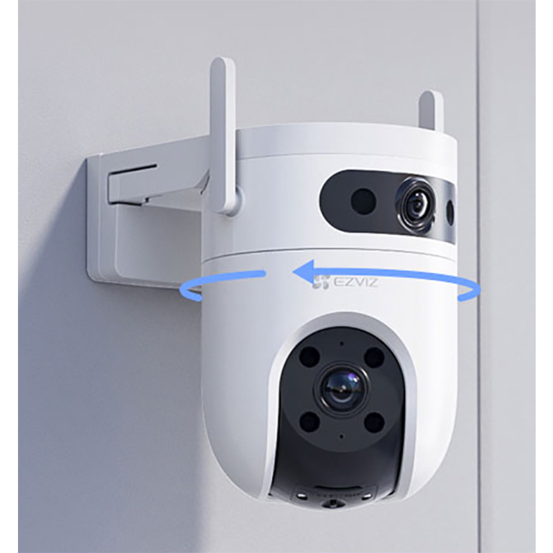 萤石h9c室外云台网络摄像机双摄全彩版双500万超清镜头枪球联动智能