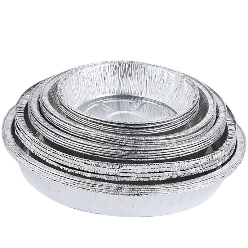 [补贴]空气炸锅专用锡纸盘食品级吸油纸垫圆碗烤箱家用烧烤烘焙锡箔纸盒 直径18.5cm[加高加厚10个]4-4.5L用图片