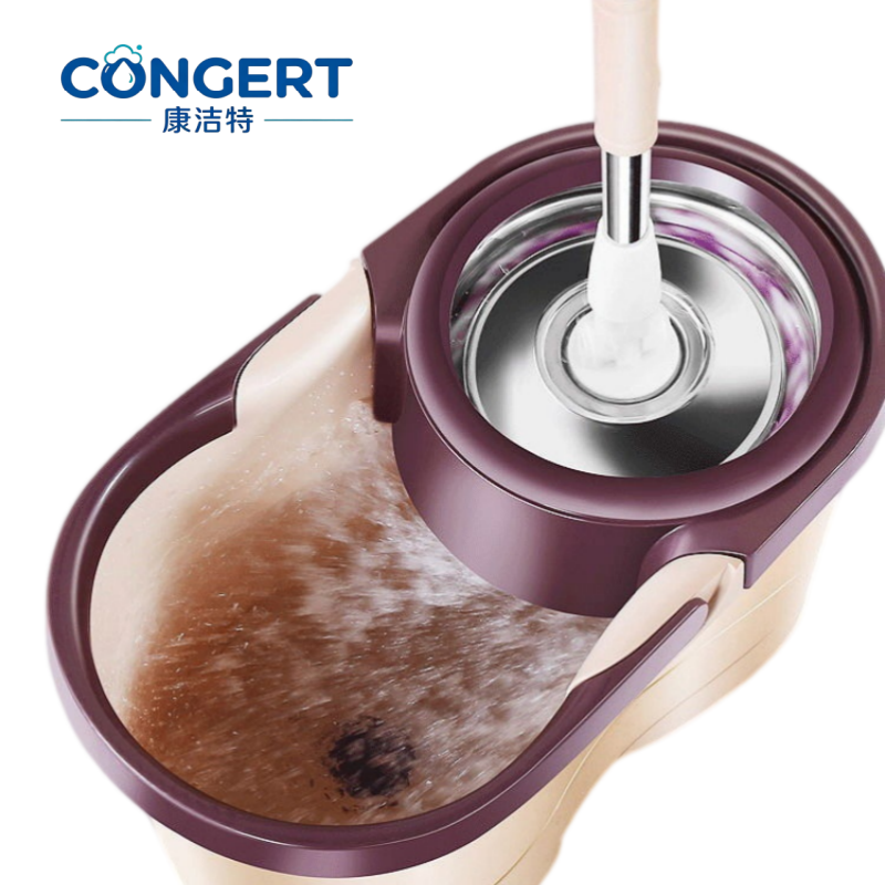CONGERT 拖把套装 拖把桶+钢篮+2个拖头 套高清大图