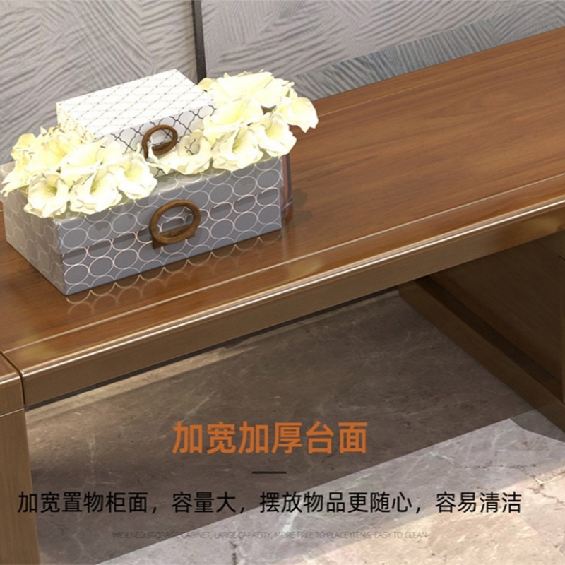白寅 BY-DSG06 中式客厅伸缩实木电视柜(单位:套)高清大图