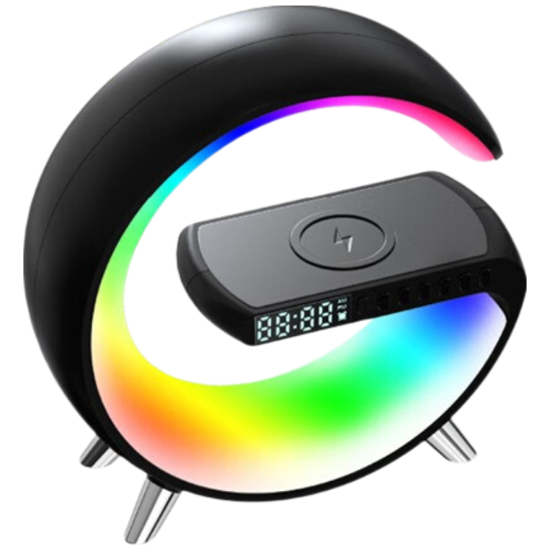 bach johann 巴赫约翰 G7无线蓝牙音箱HIFI高保真音效重低音炮音响桌面便携七彩灯氛围灯 七彩氛围音响+无线 黑色