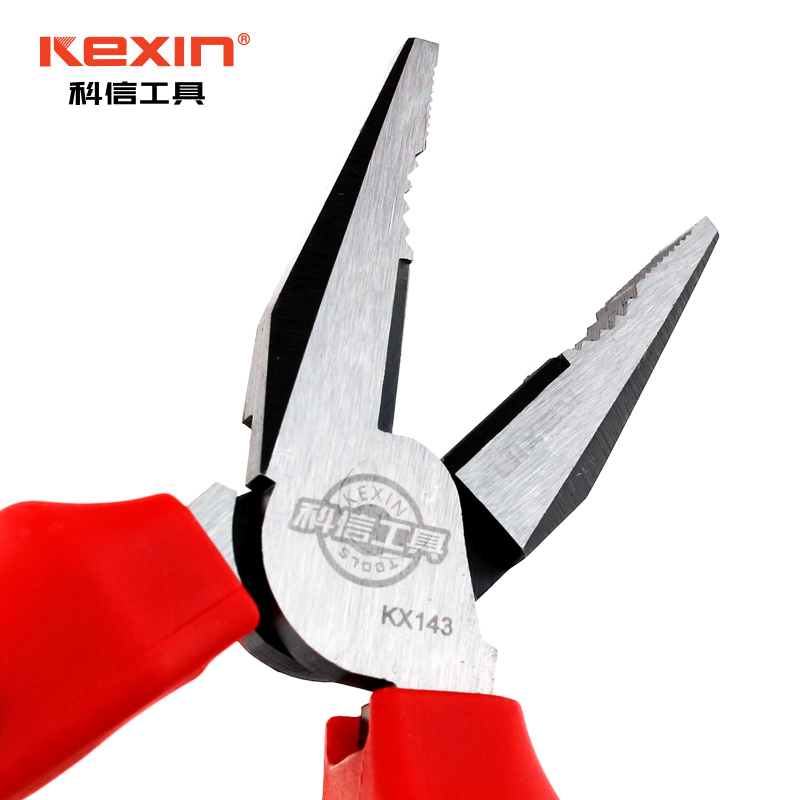 科信(kexin)工业级省力钢丝钳 克丝钳老虎钳断线钳 8英寸 KX143