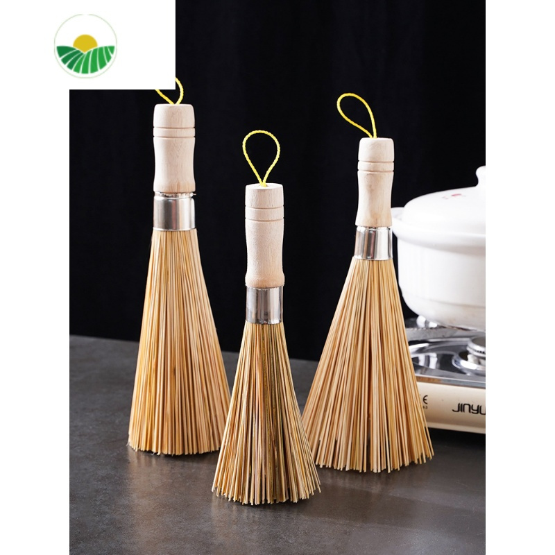 三维工匠刷锅器手工竹刷子老式炊帚洗锅的锅刷家用厨房清洁工具主图款