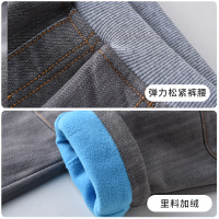 铅笔俱乐部童装2020秋季新款男童加绒加厚牛仔长裤大童休闲运动裤