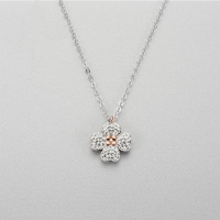SWAROVSKI 施华洛世奇 LATISHAFLOWER人造水晶女士吊坠项链黑色镀白金色5368980