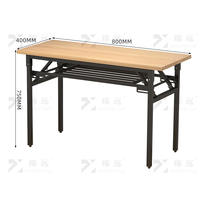 臻远ZY4082119 办公家具办公桌职员桌折叠桌长条桌 双层800*400*750高清大图