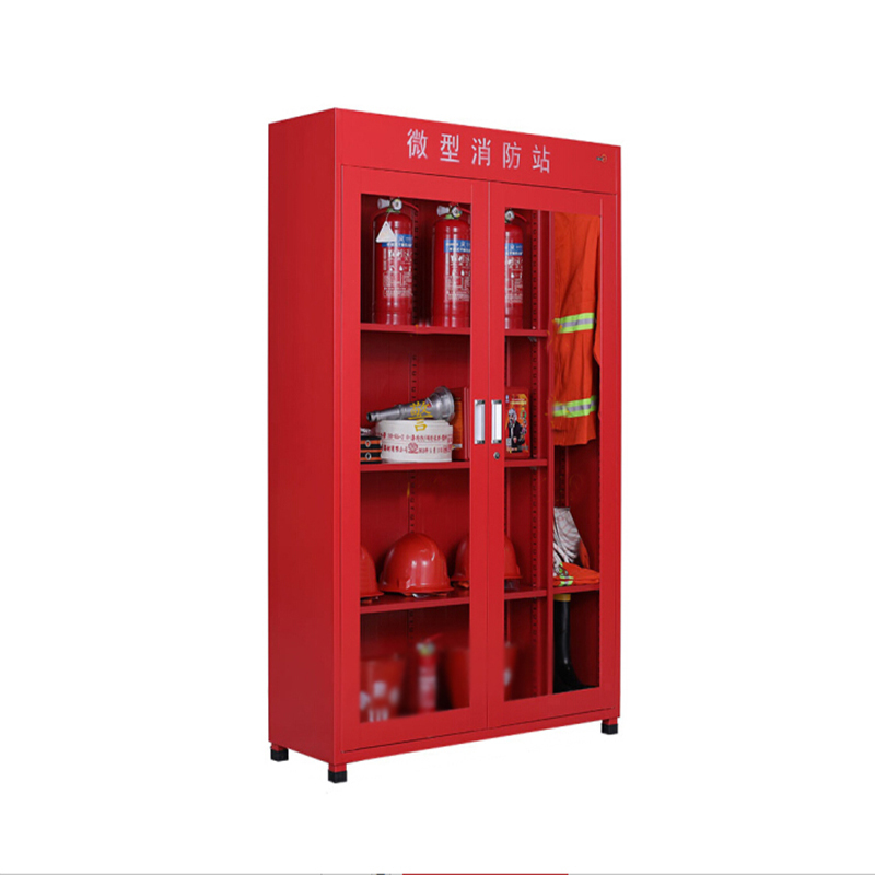 利生 消防柜微型消防站应急安全器材箱消防设备工具灭火箱-长1200*深390*高1800mm 2人用套餐