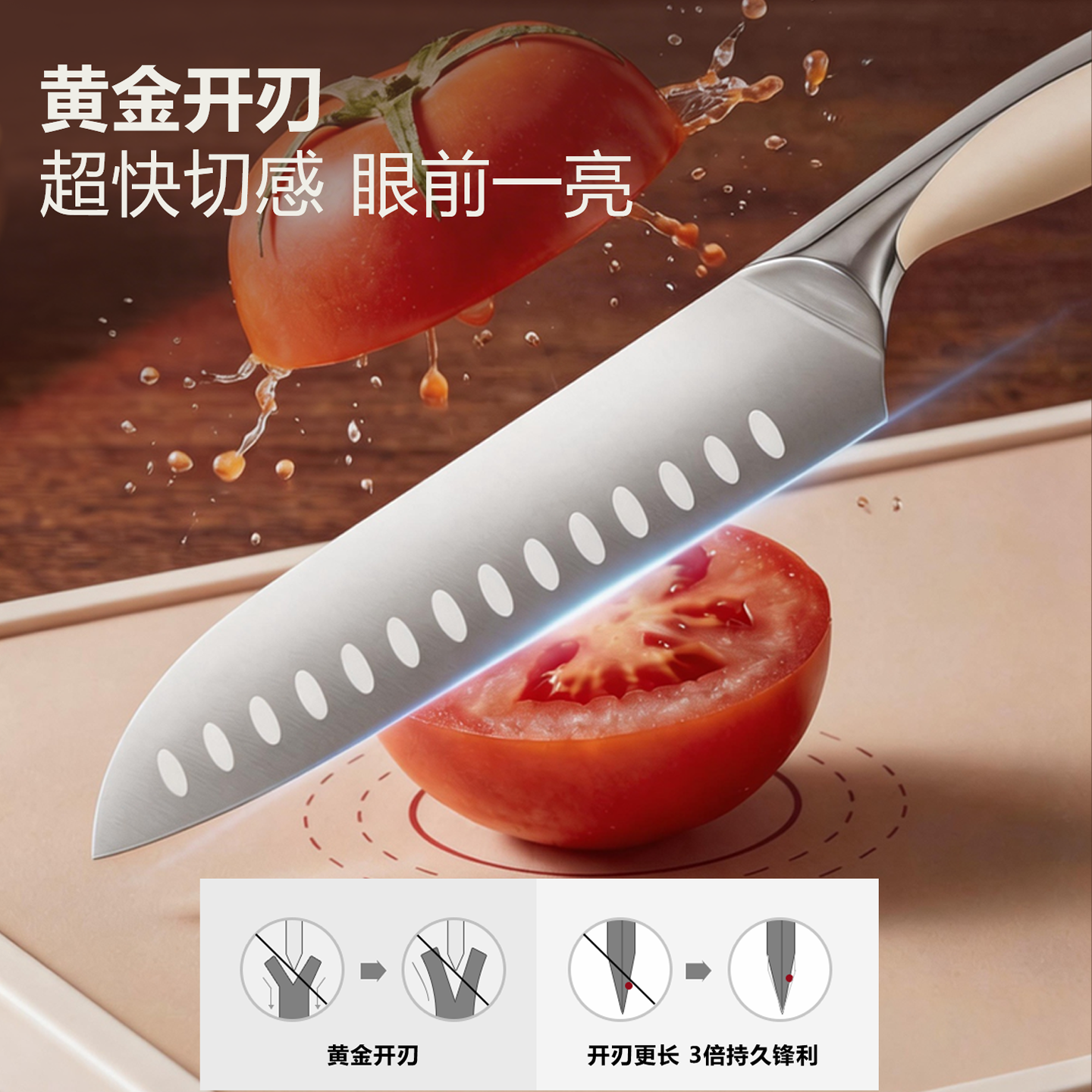 宿舍女士套刀刀具套装抗菌家用全套厨房组合菜刀不锈钢宝宝辅食1155高清大图