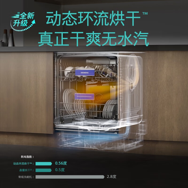 西门子14套独嵌两用全能舱洗碗机一级水效动态环流烘干SJ23HI00KC