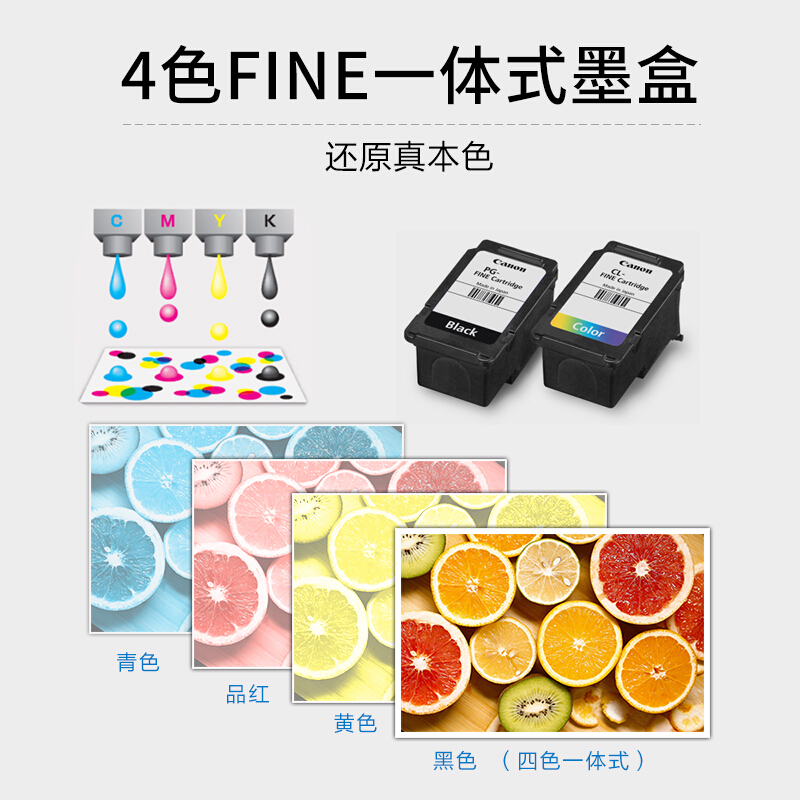 佳能(Canon)TS3380打印机家用学生彩色喷墨多功能一体机 手机无线WiFi作业打印复印扫描(珍珠白)