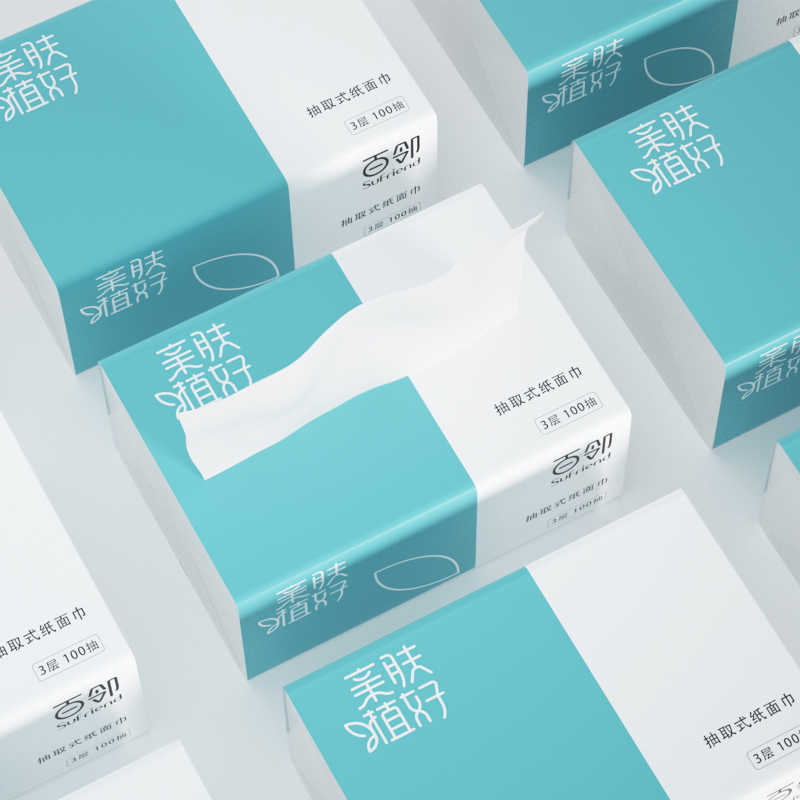 百邻[苏宁自有品牌] 植好系列 抽纸 3层100抽*单包抽取式纸面巾