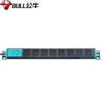 公牛 GNE-1080 PDU机柜插座带开关带指示灯10A八位全长1.8米 黑色 单位:个