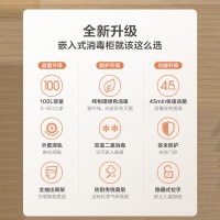 万和(Vanward) 100升二星级消毒柜 嵌入式高温消毒柜 家用碗筷餐具厨房消毒碗柜 ZTD100Q-D5