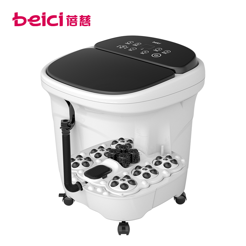 蓓慈(beici)足浴器BZ526A家用智能恒温冲浪加热电动按摩万向滚轮环保PP材质洗脚盆足浴盆泡脚桶吴昕同款