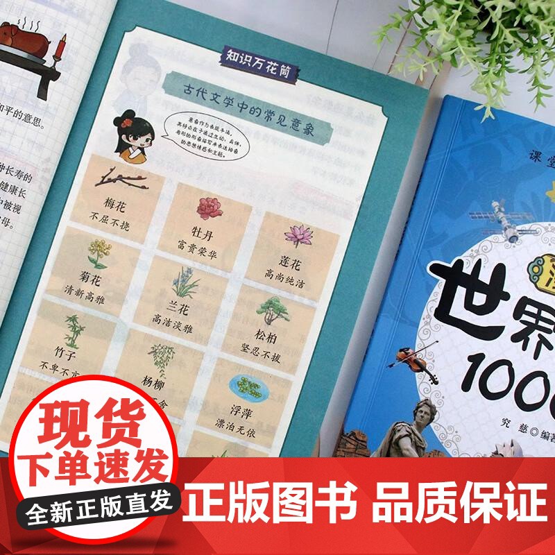 漫画中国文化1000问+ 漫画世界文化1000问共2本 [中图优选]高清大图
