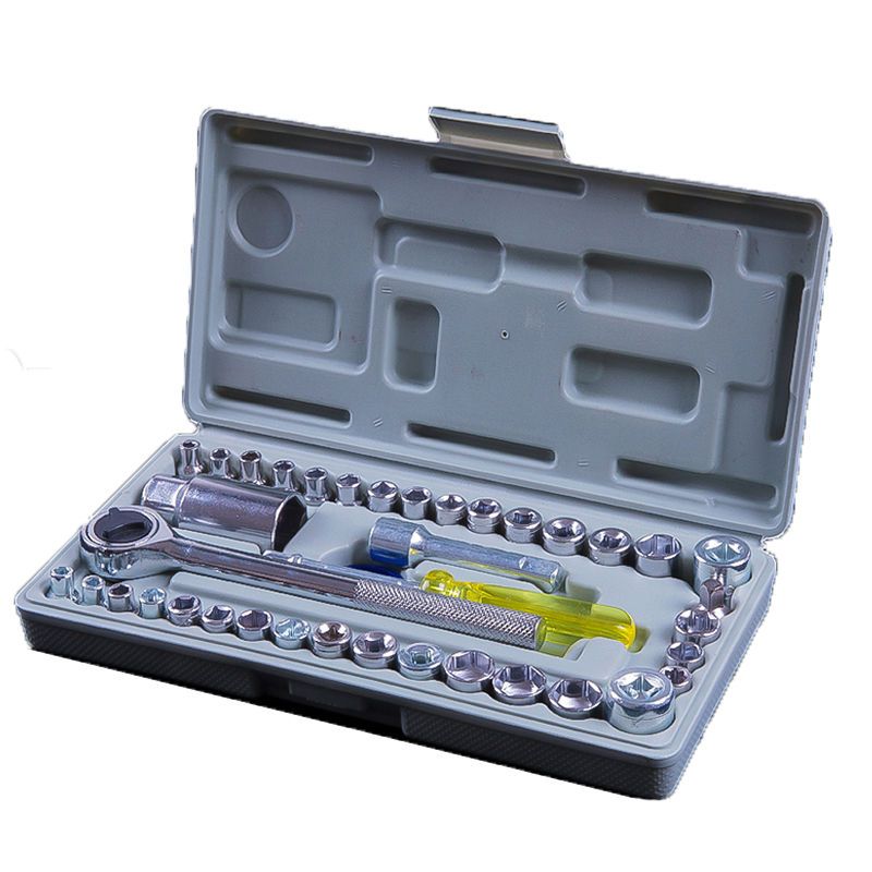 套筒扳手40件套组合装套管棘轮板手修车多功能汽车修理维修工具箱 10