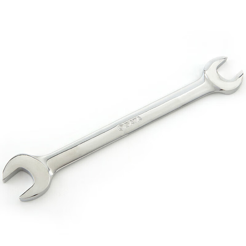 世达(SATA)41206全抛光双开口扳手汽修两用扳手双头两用呆扳手工具五金工具14*17mm