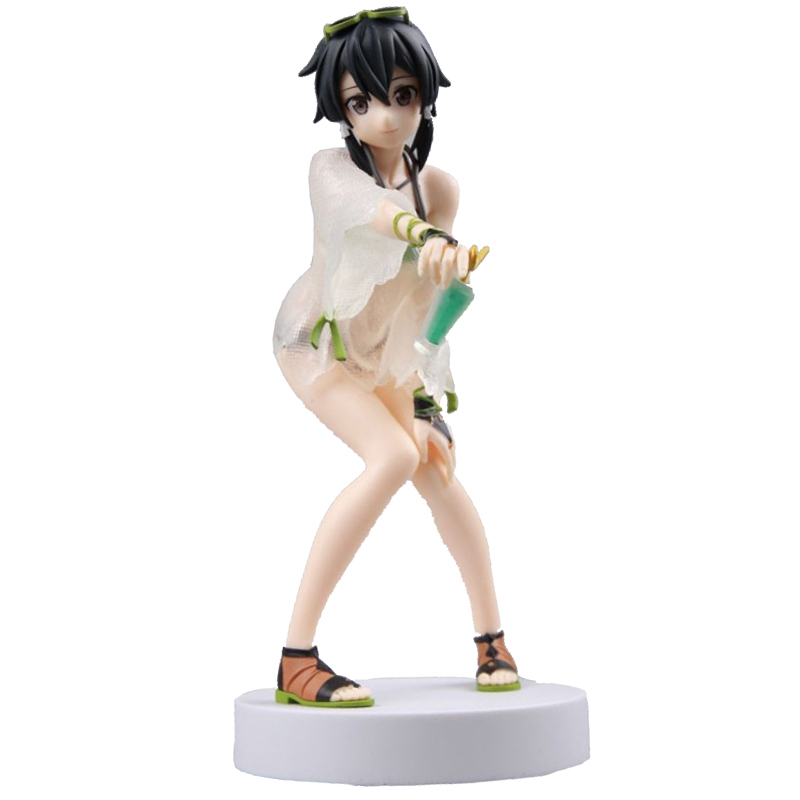 动漫刀剑神域exq朝田诗乃黑朝田诗乃泳装景品组立手办摆件
