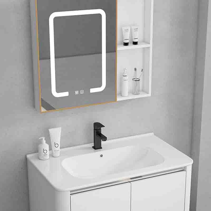 月亮喵简约卫生间洗手盆柜浴室柜组合太空铝洗脸盆阳台陶瓷一体洗漱台