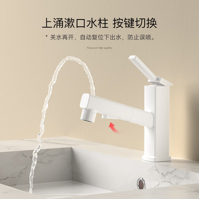 SEREN HOME赛恩卫浴抽拉漱口面盆龙头SH12003高清大图