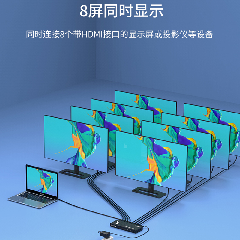 迈拓维矩MT-SP108M hdmi分配器1进8出3D高清4K音视频一分八分支频器