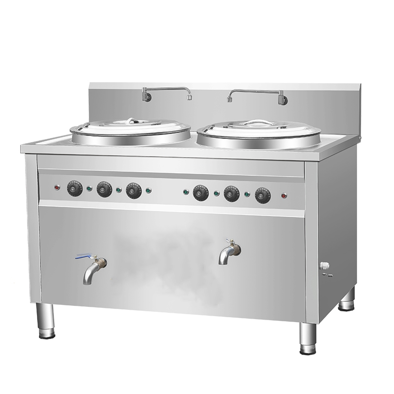 多功能双头煮面炉商用电热燃气双桶煮面桶古达麻辣烫锅汤粉炉