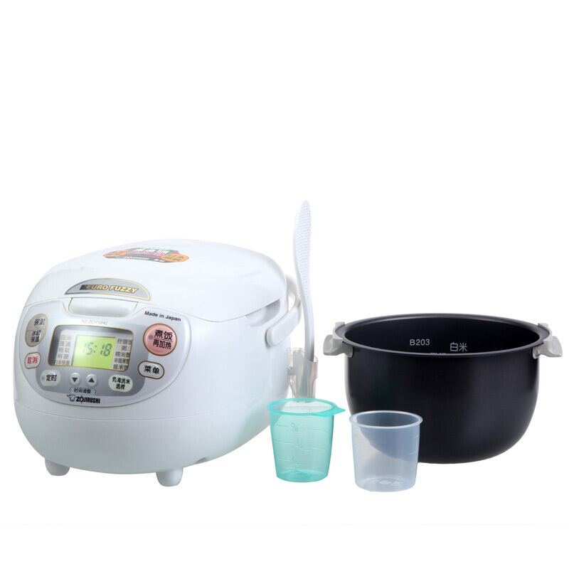 象印(ZO JIRUSHI)电饭煲NS-ZCH10HC 合金内胆三维立体加热微电脑可预约功能3L电饭锅4-6人份 白色