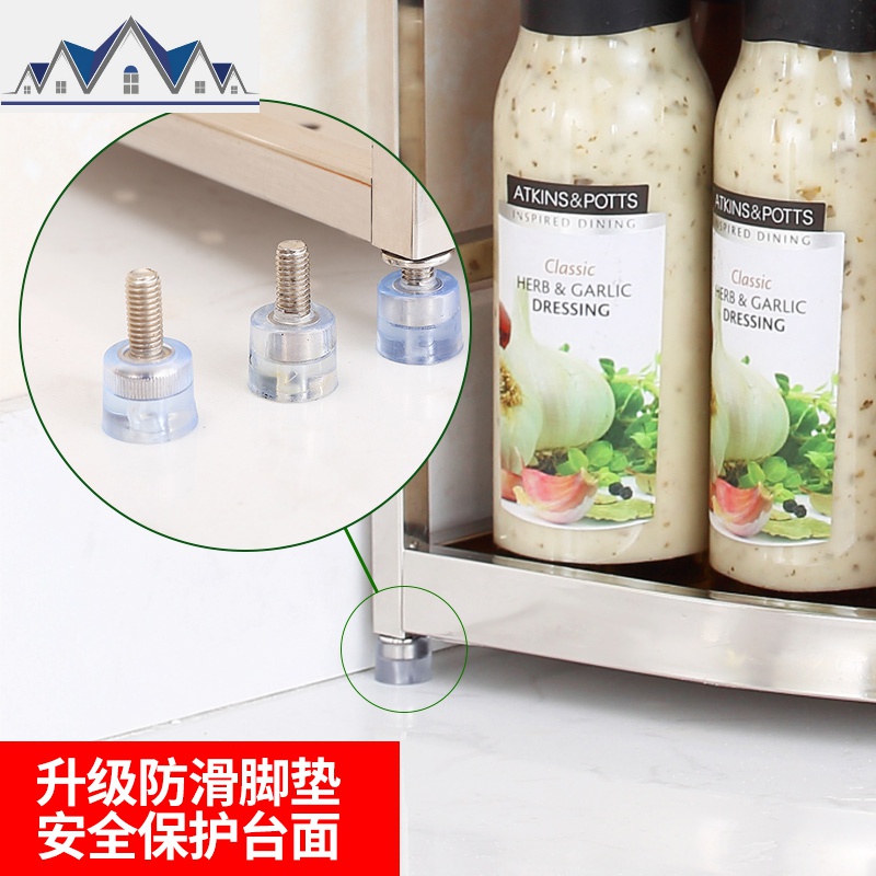 厨房转角置物架可壁挂落地式不锈钢多功能调料多层台面收纳三角架 三维工匠高清大图