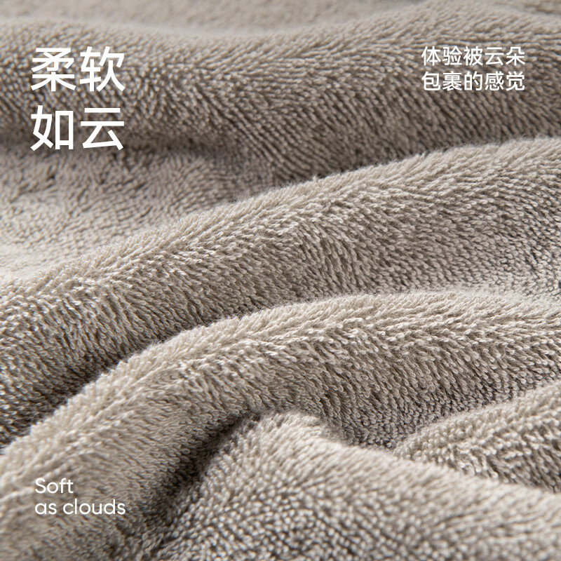 洁玉 五星级酒店品质加厚加大浴巾 750g 160*80cm 桔色高清大图