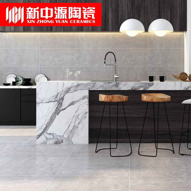 新中源陶瓷简约柔光客厅瓷砖地板砖800x800仿大理石地砖缎光地砖8002