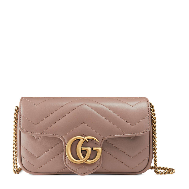 GUCCI 古驰 Marmont系列绗缝皮革单肩斜挎链条包 476433-DSVRT-5729