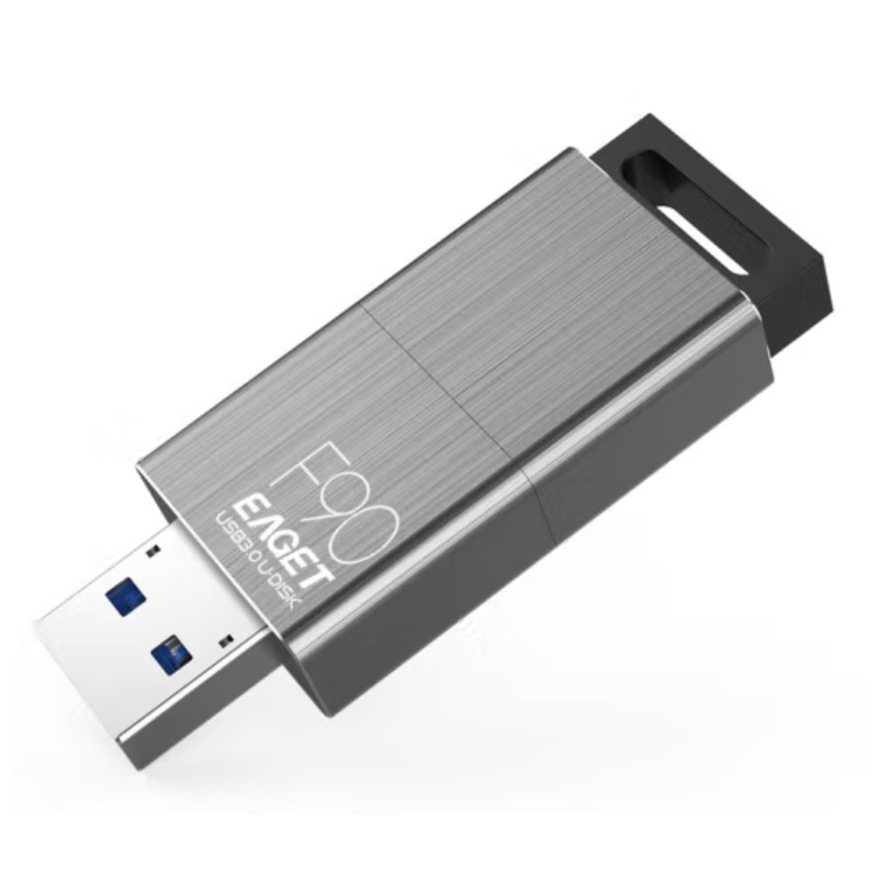 忆捷(EAGET)F90 32GB U盘 USB3.0高速金属推拉式车载商务优盘 防尘 防水 防震 单位:个高清大图