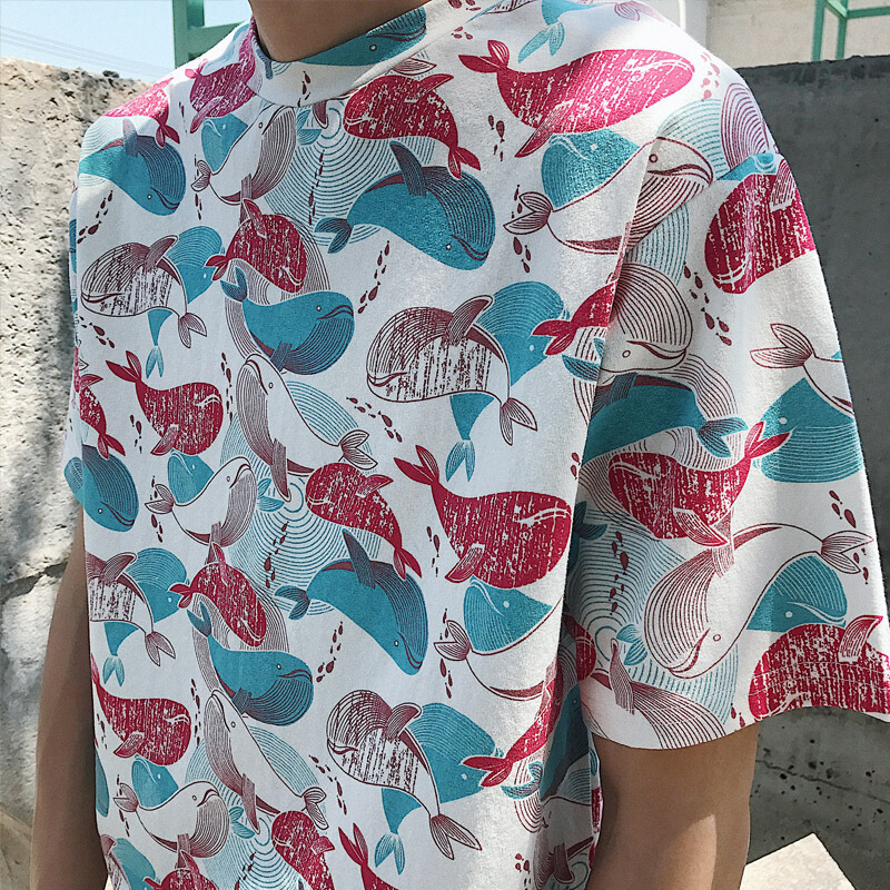 夏季2018圆领衣服休闲短袖T恤学生男装