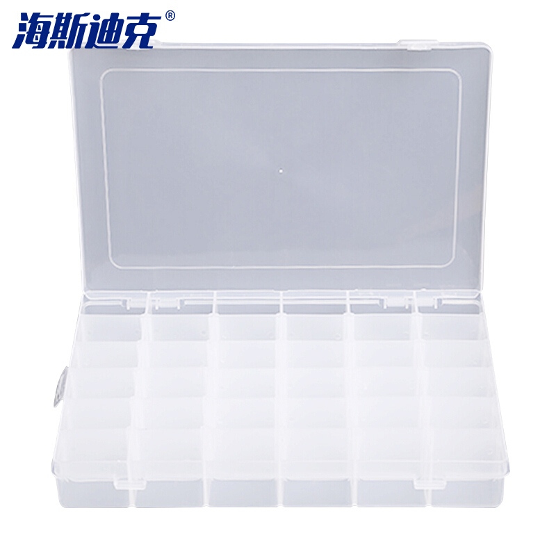 海斯迪克 gnjz-156 零件盒 塑料透明工具分类箱 电子元器件收纳储存盒 36格27.6*17.8*4.5cm