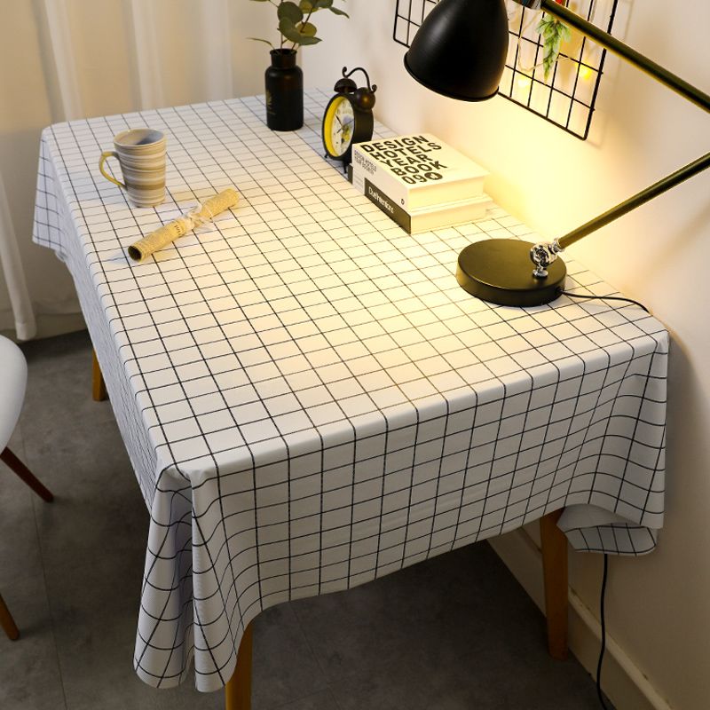 pvc桌布防水防油免洗网红书桌布ins风餐桌学生长方形桌垫茶几台布 40*60cm小盖巾 A类黑白格调5801
