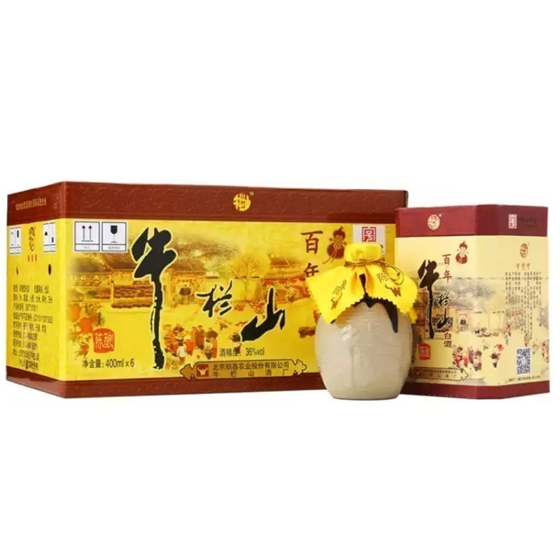 牛栏山二锅头百年陈酿 北京（三牛）36度400ml*6瓶牛栏山三牛 整箱装