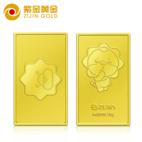 紫金黄金(ZiJin)苏格拉宁联名投资金条支持回购50g足金Au9999苏宁金条薄片金砖投资收藏系列