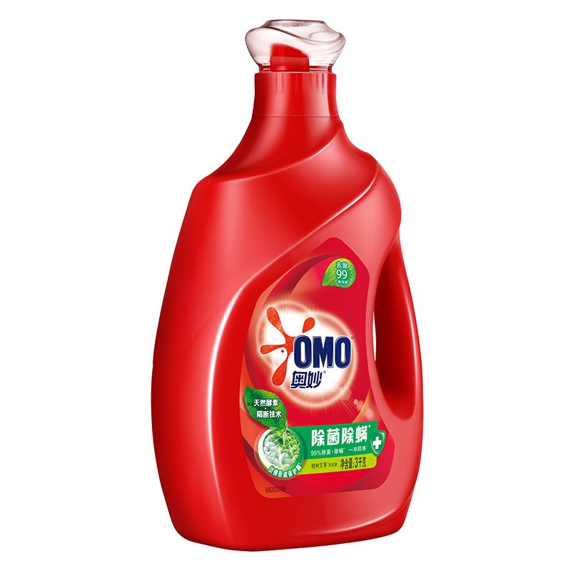 奥妙 除菌除螨洗衣液 3kg*2 浓缩天然酵素 持久留香 家庭必备组套(新老包装 随机发货)
