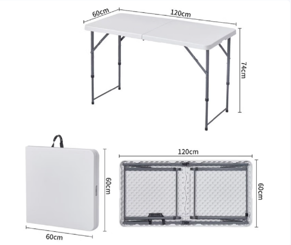 三极户外Tri-polarTP8883 吹塑折叠桌便携式折叠桌 120*60*55/74/90cm (单位:张)高清大图