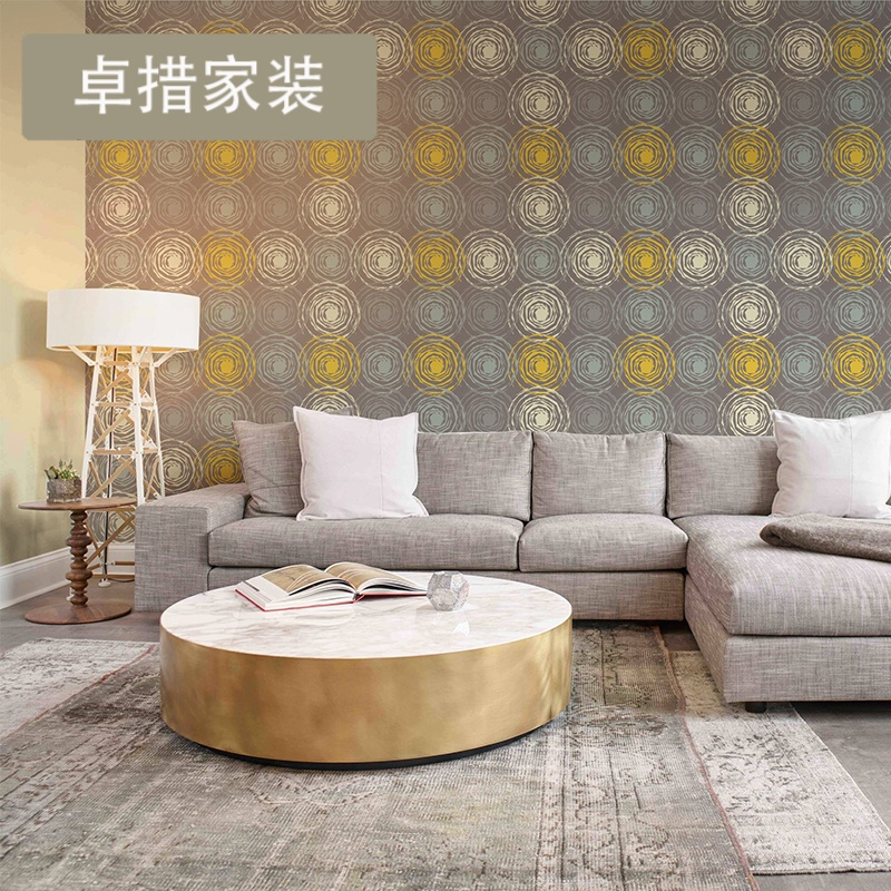 墙布简约现代壁布欧式无缝电视背景墙无纺布墙纸壁纸定制壁画壹德壹