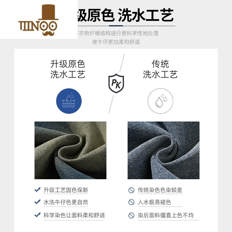 YANXU高街黄泥做旧夏季牛仔裤男生美式潮牌oversize水洗宽松休闲裤男士