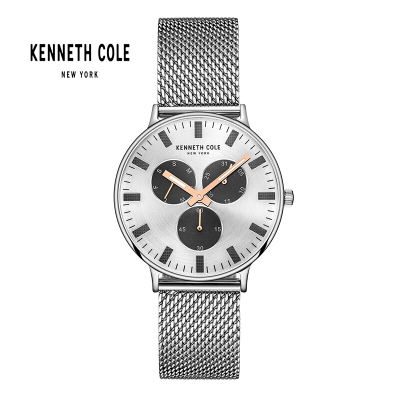 kennethcole新款手表男士钢织带石英手表时尚三眼腕表KC10031468