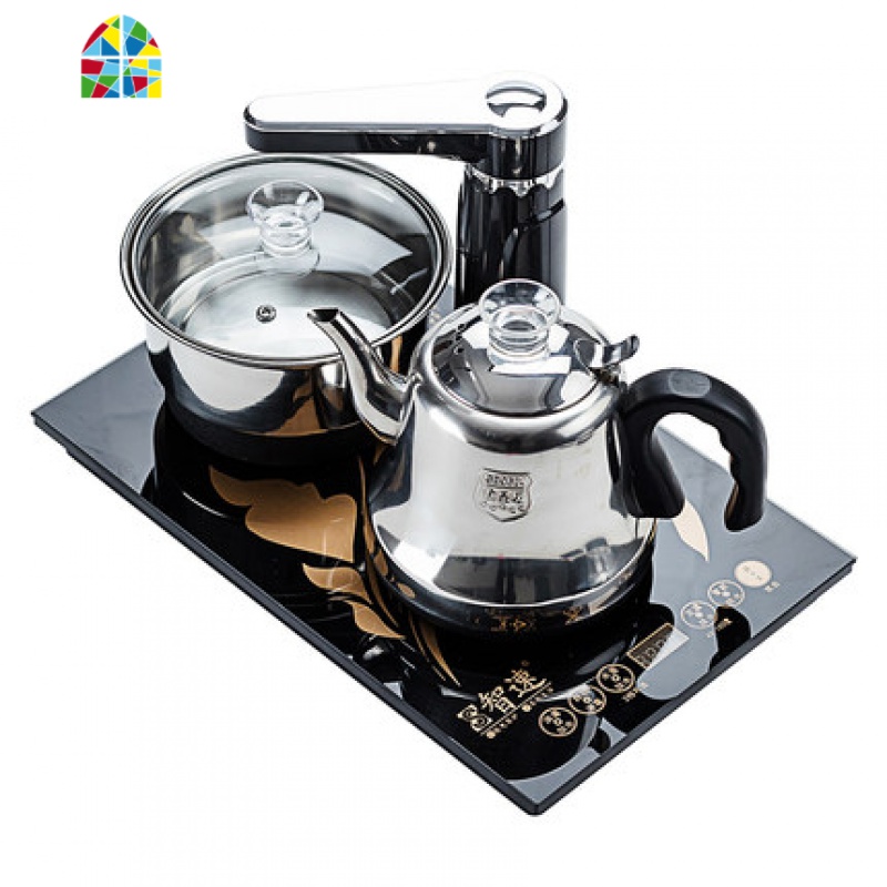接净水器专用23x37电茶炉台一体烧水壶嵌入式自动上水茶几电磁炉 FENGHOU 香槟金底部上水款37*23桶装水专用高清大图