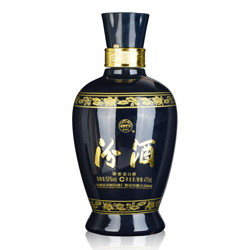 汾酒 杏花村 53度蓝汾475mL*6瓶清香型白酒 整箱高清大图