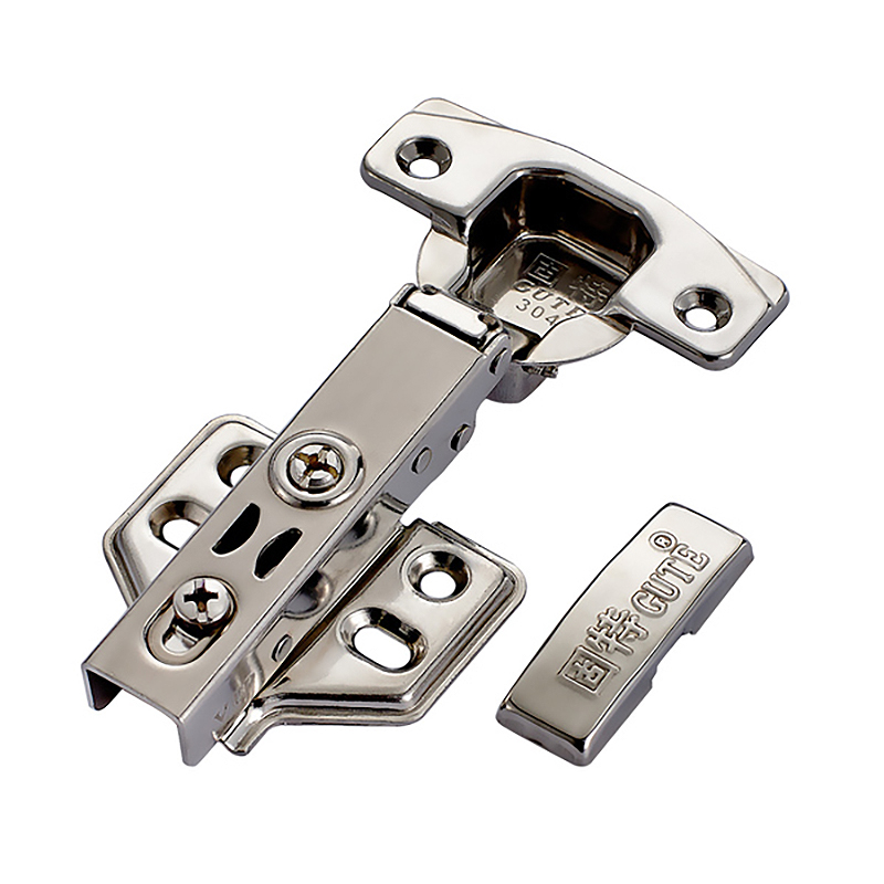 固特铰链304不锈钢阻尼 半盖橱柜衣柜门缓冲液压门铰合页全盖无盖高清大图